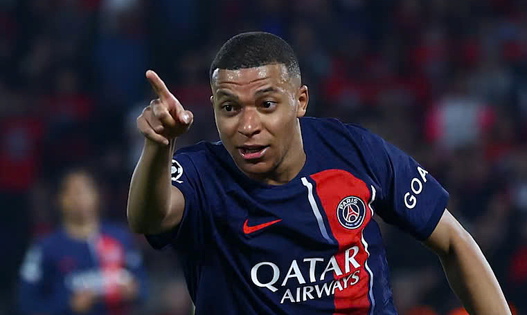 Mbappe trong trận bán kết lượt về Champions League giữa PSG và Dortmund trên sân Parc des Princes, thành phố Paris, Pháp tối 7/5/2024. Ảnh: Reuters