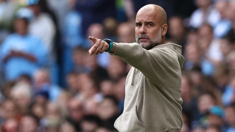 Guardiola chỉ đạo trận Man City 4-1 Ipswich Town hôm 24/8. Ảnh: EPA